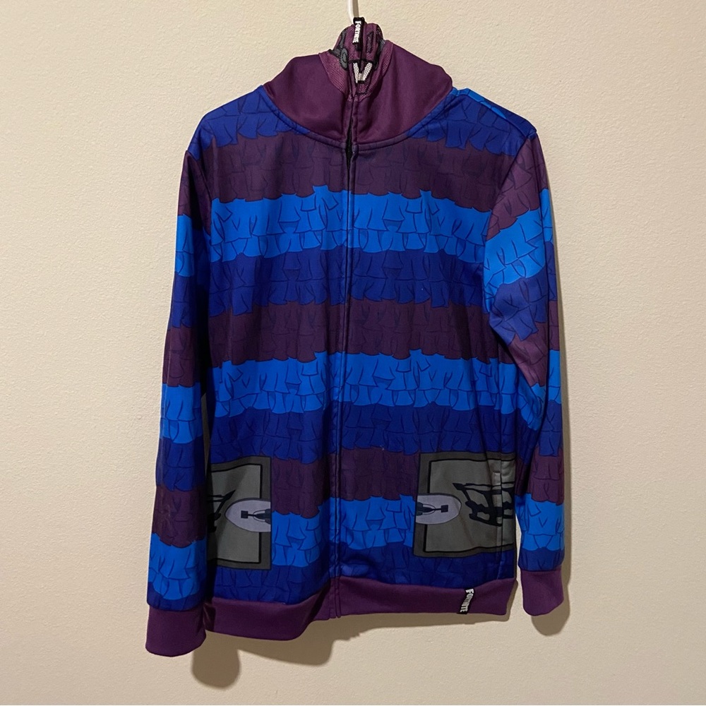 Mens Fortnite Zip-up jacket with a hoodie. Size XXL